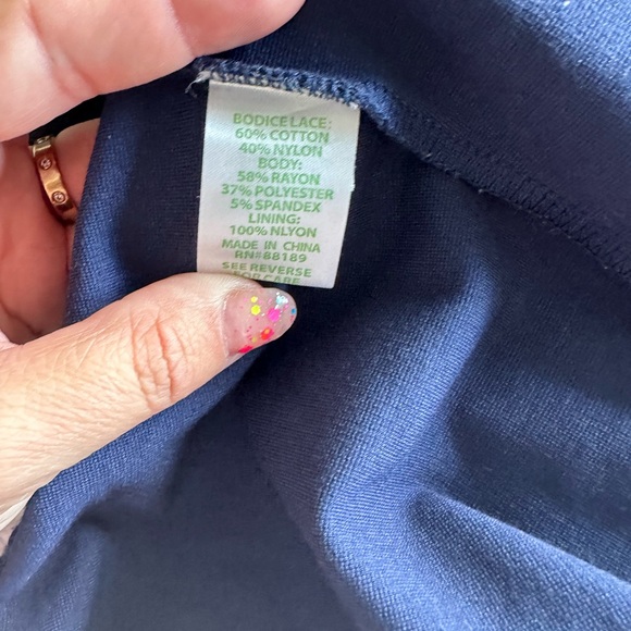 Lilly Pulitzer Rhea Fit & Flare Dress Sz XSTrue Navy - Picture 4 of 9